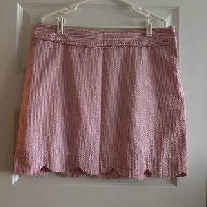 Vineyard Vines Pink and White Seersucker Skirt